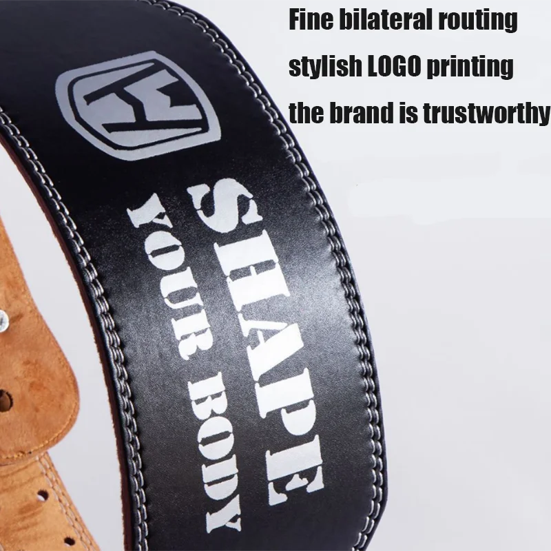 Weightlifting Belt PU & Cow Leather | Waist Support for Powerlifting & Strength Training