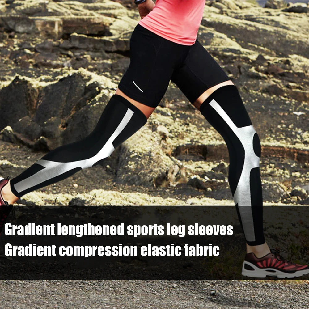 Sport Leg Compression Sleeve | Knee Support & Warmers for Cycling, Running & Football | Sizes M-XL