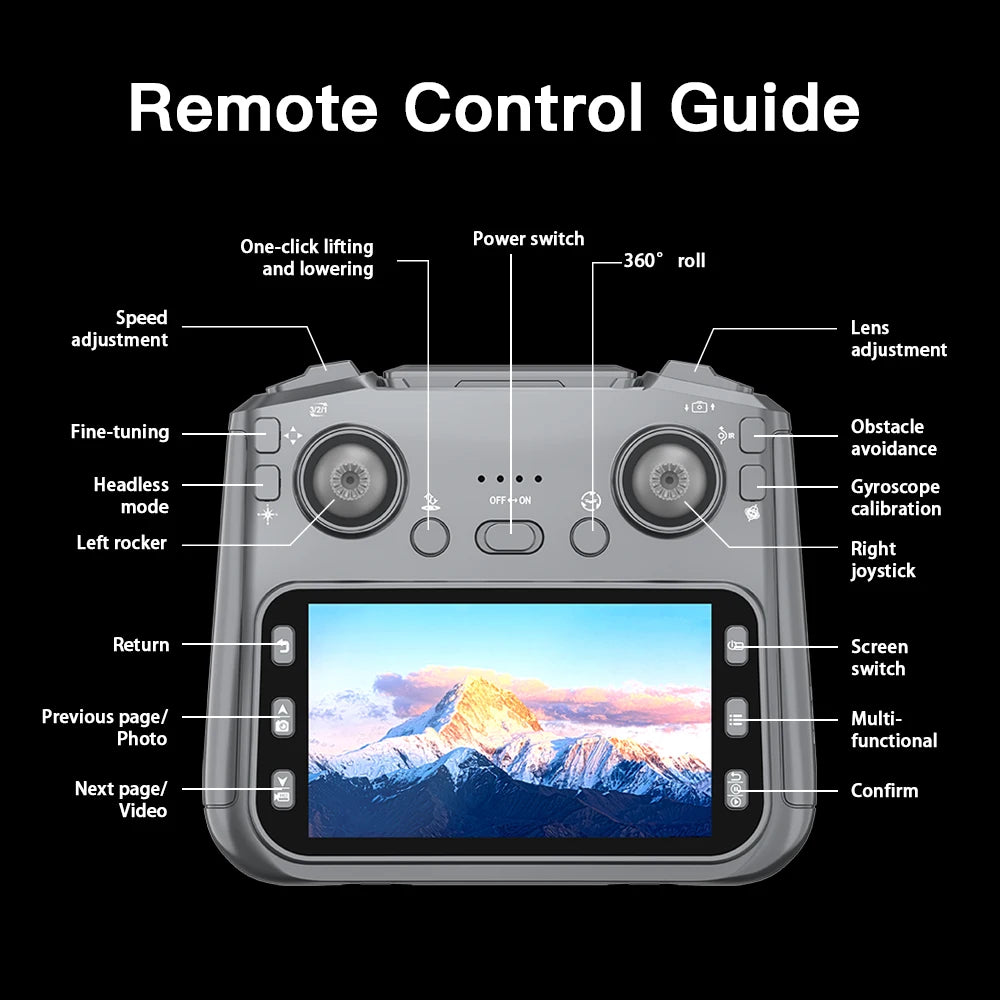 Dron Lenovo AE19 Cámara 8K HD Dual – GPS, Motor Brushless, WiFi FPV, Evasión Obstáculos, Plegable