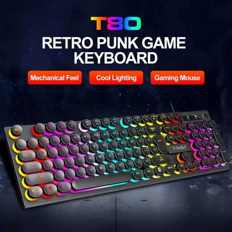 Teclado Mecánico Gaming 104 Teclas | USB | RGB Multicolor | Switch Negro | PC/Laptop | Full-Size RGB Mechanical Gaming Keyboard 104 Keys USB Black Switch PC Laptop