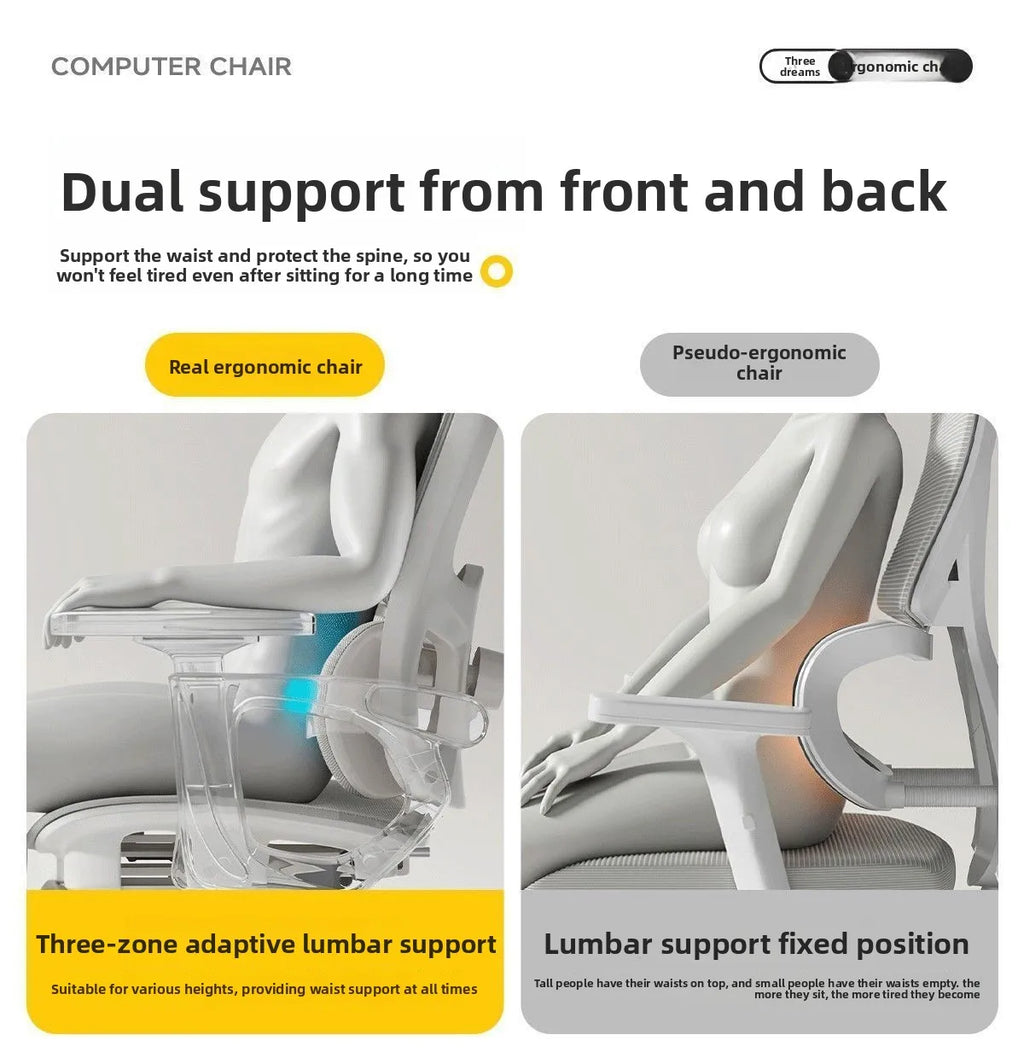 Ergonomic Mesh Office Chair | 6D Armrests | 135° Recline
