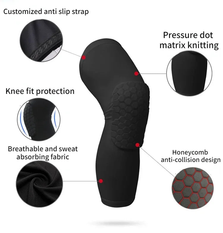 Basketball & Volleyball Knee Pads | Honeycomb Foam Compression Sleeve | Sport Kneepad | M-XXL