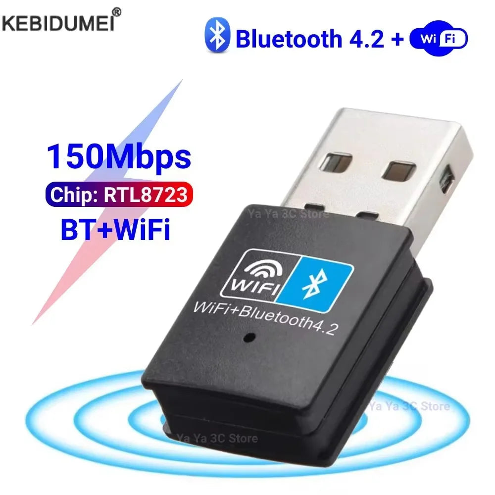 Adaptador USB WiFi + Bluetooth 5.4 900Mbps 2en1 | Doble Banda 2.4G & 5GHz | WiFi 6 | Sin Driver