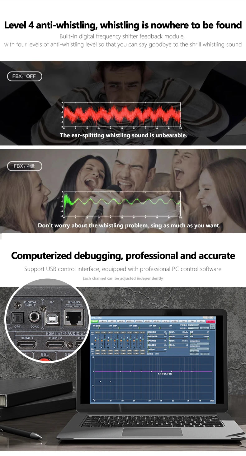 PAHOPE MK-8000 7.1 Home Theater AV Receiver | 8K 3D | DTS Digital HD | Karaoke | 110V & 220V