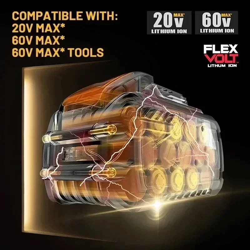 DEWALT-Compatible 20V/60V MAX Li-Ion Batteries | 2Ah-9Ah