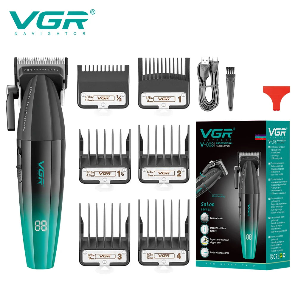 VGR V-003 Cordless Hair Clipper | USB Options / Máquina de corte VGR V-003