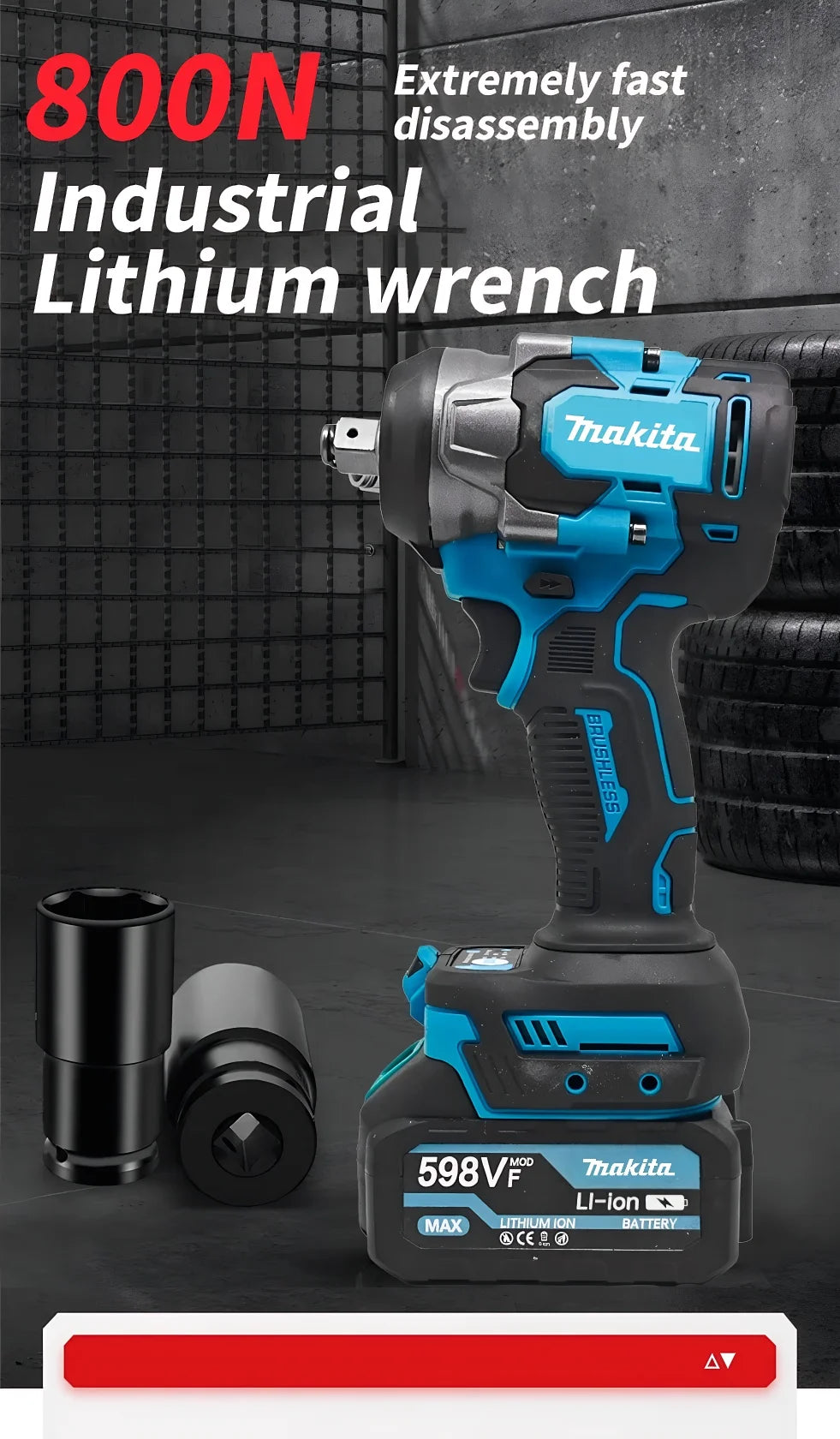 Makita 18V 800Nm Brushless Impact Wrench | High Torque | EU