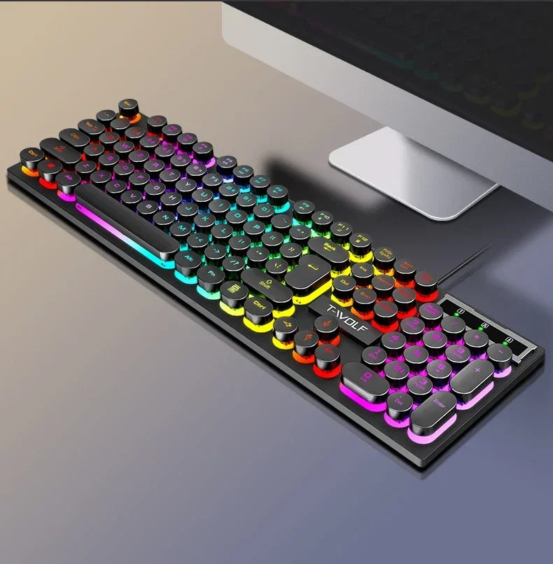Teclado Mecánico Gaming 104 Teclas | USB | RGB Multicolor | Switch Negro | PC/Laptop | Full-Size RGB Mechanical Gaming Keyboard 104 Keys USB Black Switch PC Laptop