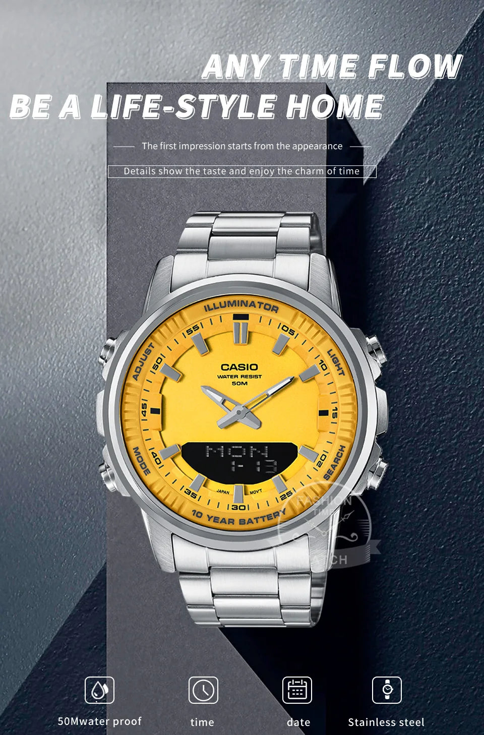 Casio AMW-880 Series | Calendar & Multiple Time Zones | Men's Watch