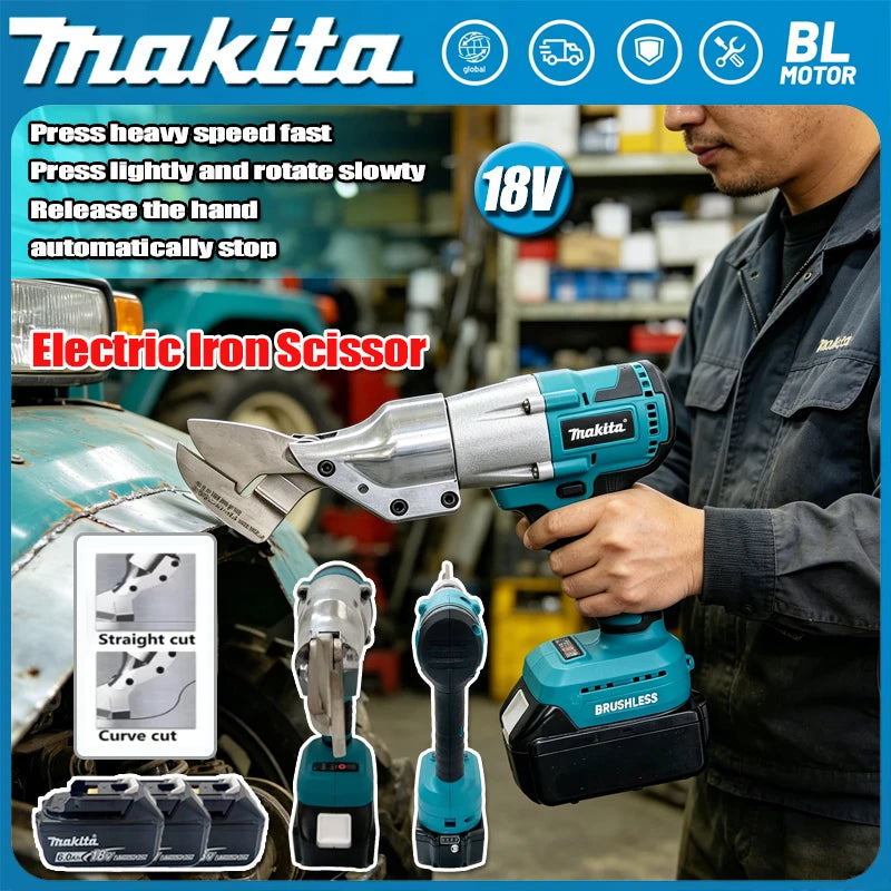 Makita-Compatible | 20V Cordless Metal Shears | Sheet Cutting