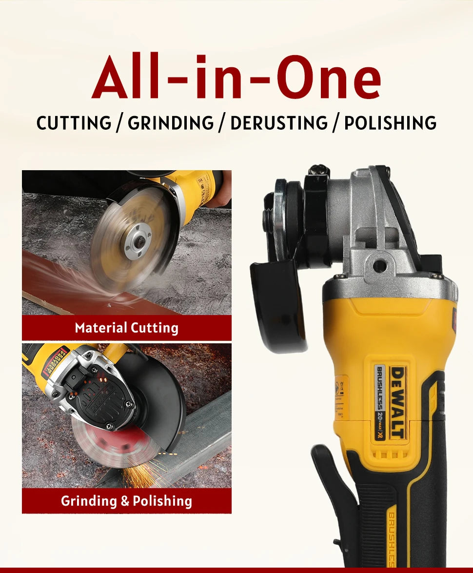 DEWALT-Compatible DCG405 | 18V Brushless Angle Grinder | 125mm