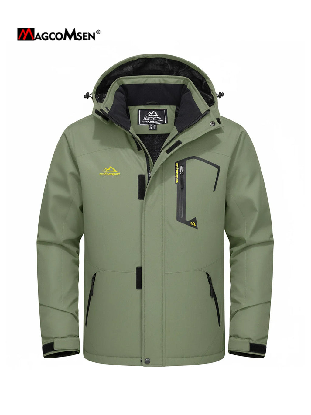 MAGCOMSEN Men's Winter Jacket | Fleece Lined | Ski & Hiking