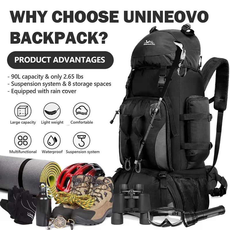 Hiking Backpack | Capacity Options up to 90L / Mochila de senderismo