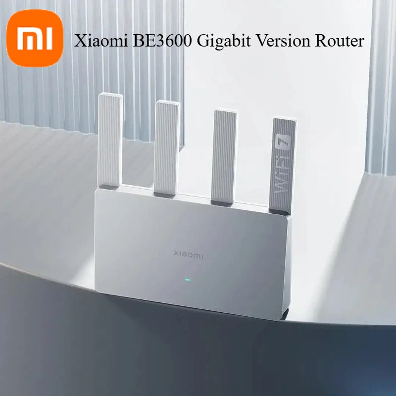 Xiaomi Router BE3600 WiFi 7 Mesh | MLO Doble Banda | 3600Mbps | Qualcomm 4-Core | VPN | Gaming | MiWiFi
