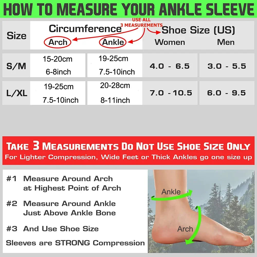 Ankle Brace Compression Sleeve | Plantar Fasciitis & Arch Support | Sports & Recovery