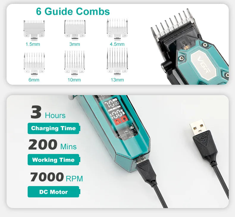 VGR V-600 / V-900 Hair Clipper & Trimmer | Grooming Set / Set de recortadoras VGR