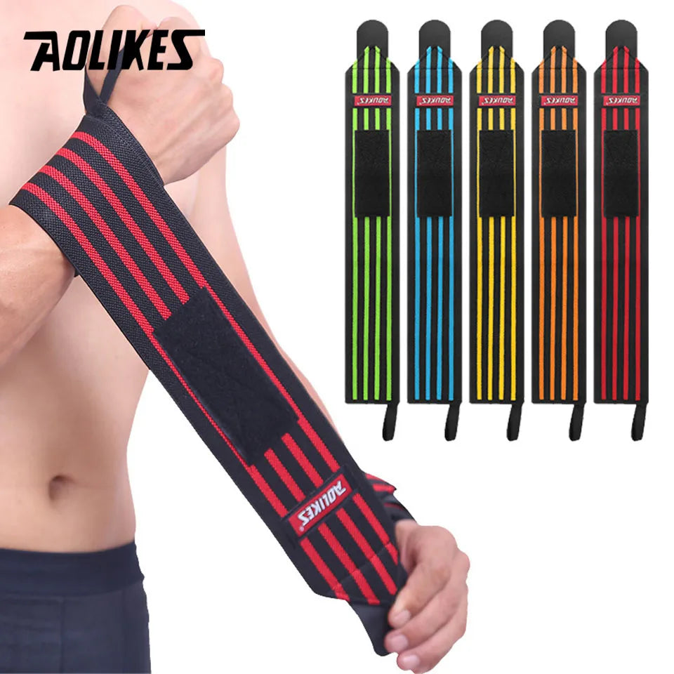 AOLIKES Weightlifting Wrist Wraps | Professional Support & Thumb Loop | Powerlifting & Gym