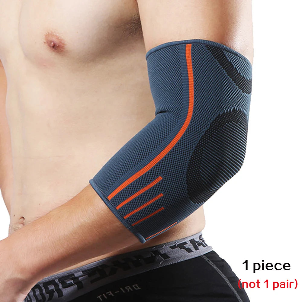 Elbow Compression Sleeve & Support Brace | Nylon/Spandex | Sports, Tennis, Golf & Gym | S-XL