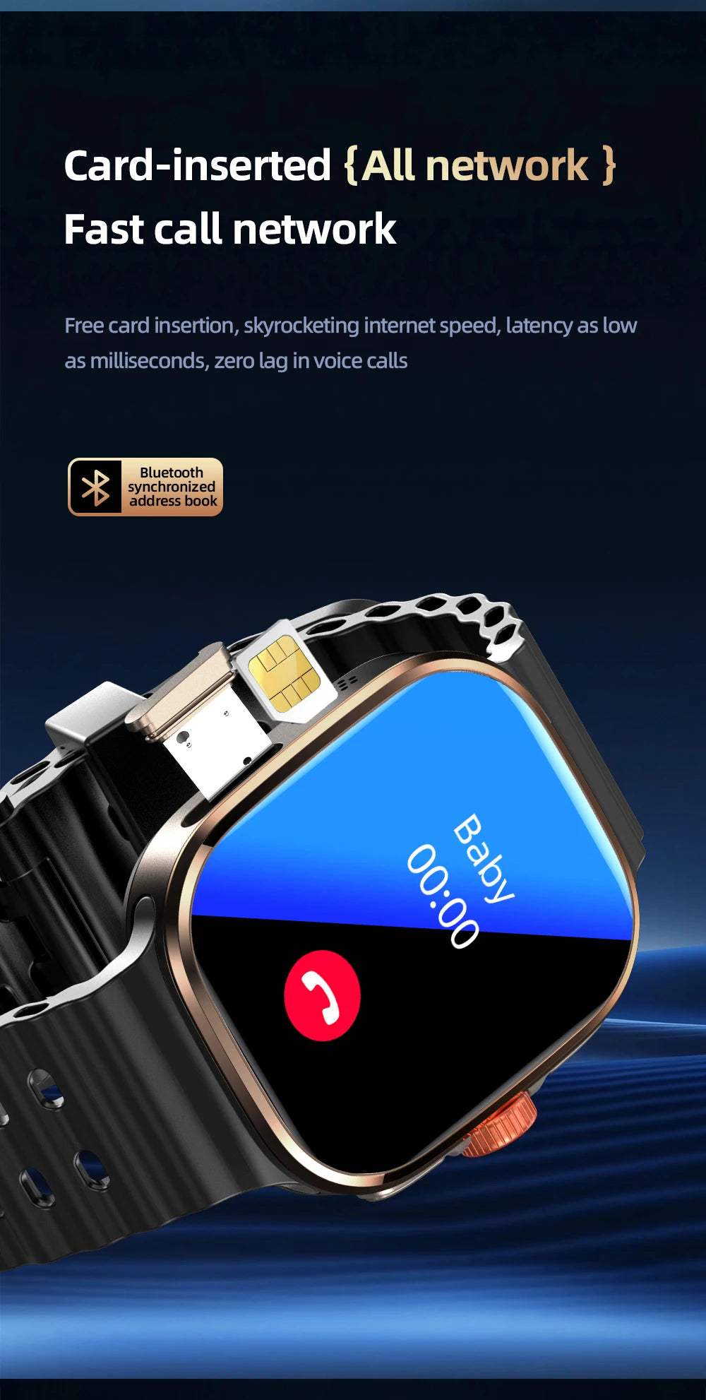 Smartwatch Android 13 5G LTE | AMOLED 2.29" | 800MP Pull-out Camera | SIM Card | GPS | 1500mAh | Smartwatch Android 13 5G LTE | AMOLED 2.29" | Cámara Giratoria 800W | Tarjeta SIM | GPS | 1500mAh
