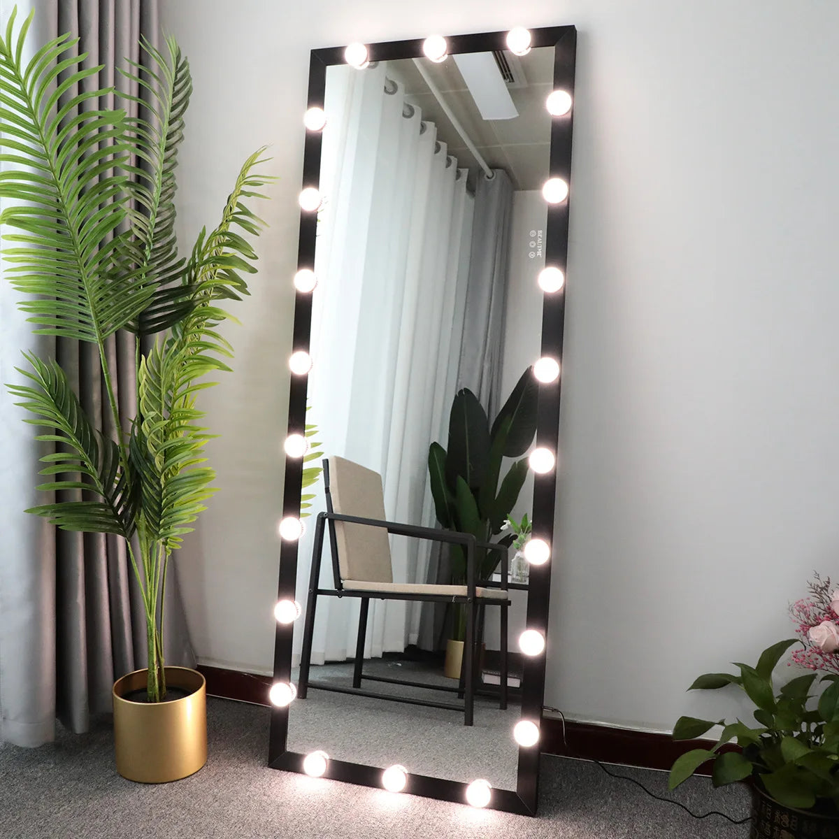 Full-Length LED Mirror | Aluminum Alloy Frame | Espejo LED de Cuerpo Completo | Marco de Aluminio