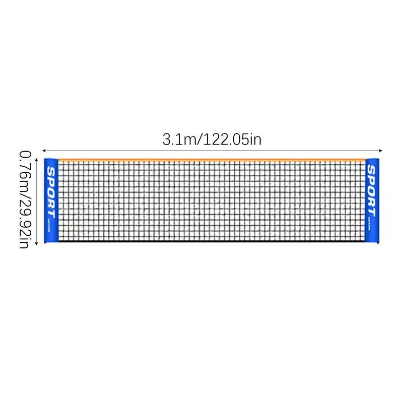 Portable Badminton Net | Height Adjustable | Indoor & Outdoor Sports | 310x76cm Nylon