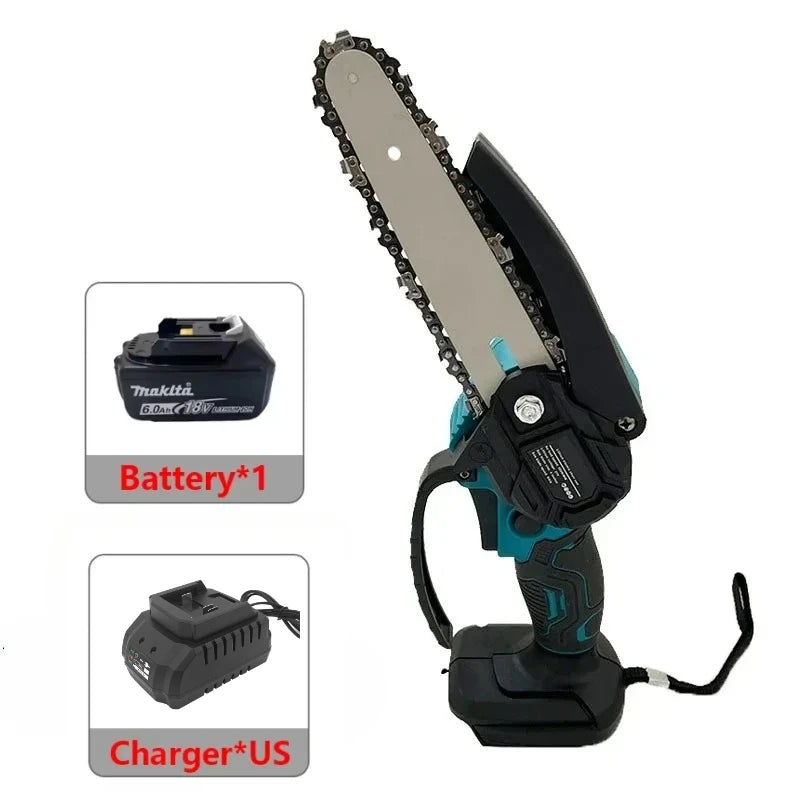 Makita-Compatible 18V 6in Cordless Mini Chainsaw | Woodworking