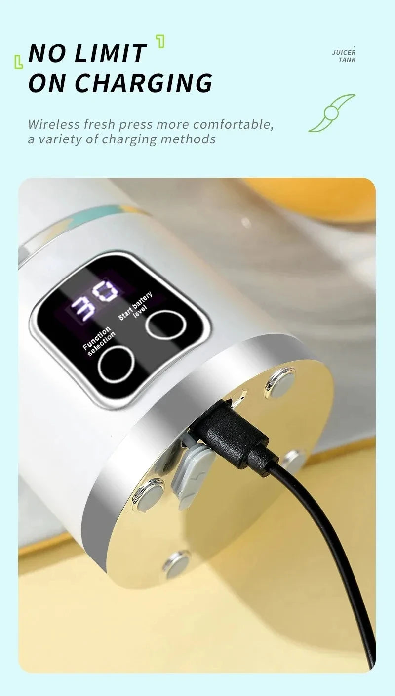 Portable Blender | 450ml & 12 Blades | USB Rechargeable