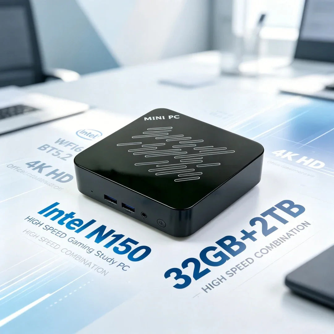 Mini PC | Intel Core N150 | 8-16GB RAM | 128GB-2TB SSD | WiFi 6 | BT5.2 | 4K | Windows 11