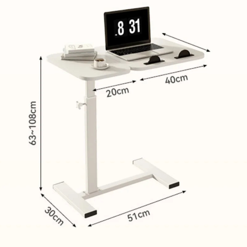 Adjustable Laptop Side Table | Tilting 60 × 40 cm Top | Bed & Sofa / Mesa Ajustable
