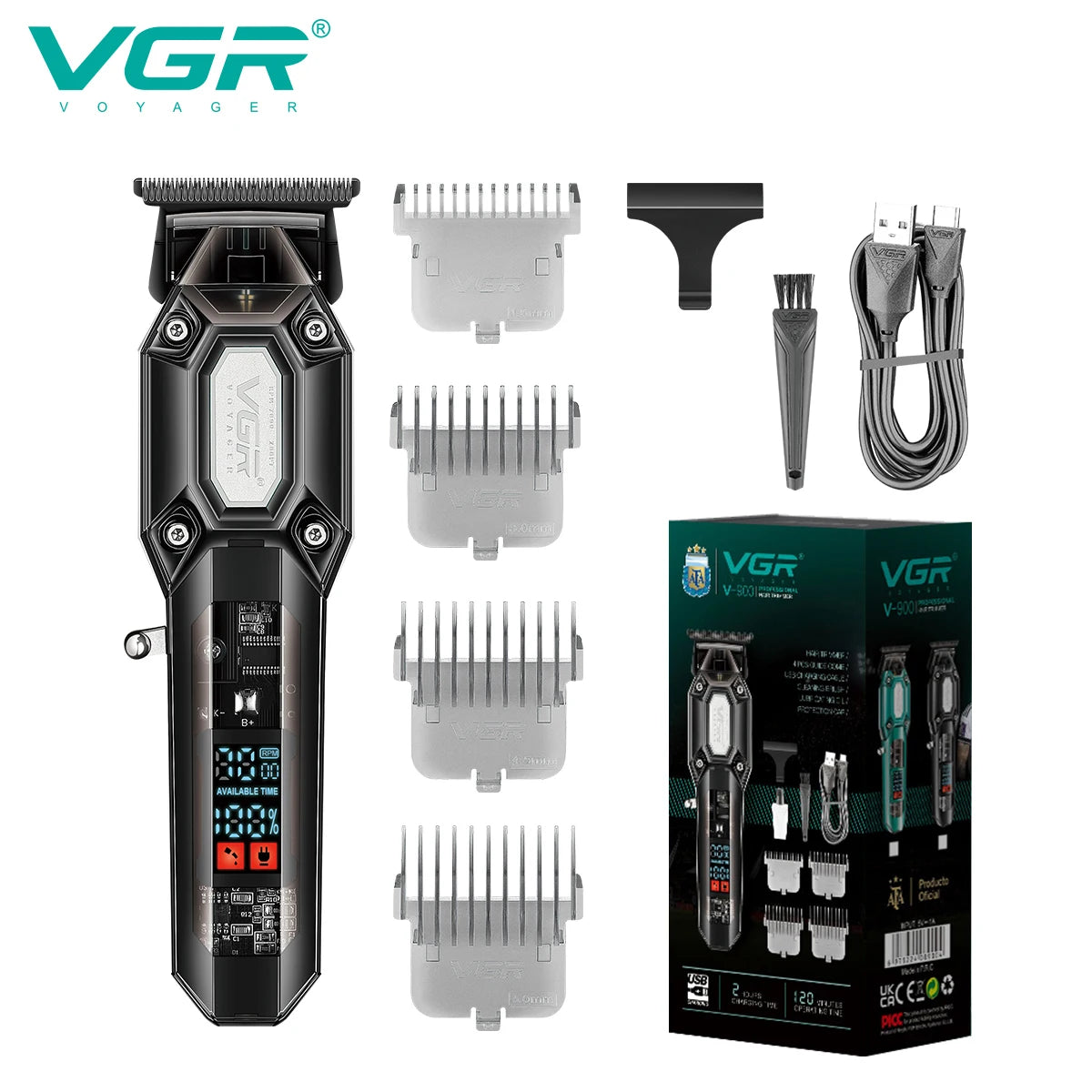 VGR V-600 / V-900 Hair Clipper & Trimmer | Grooming Set / Set de recortadoras VGR