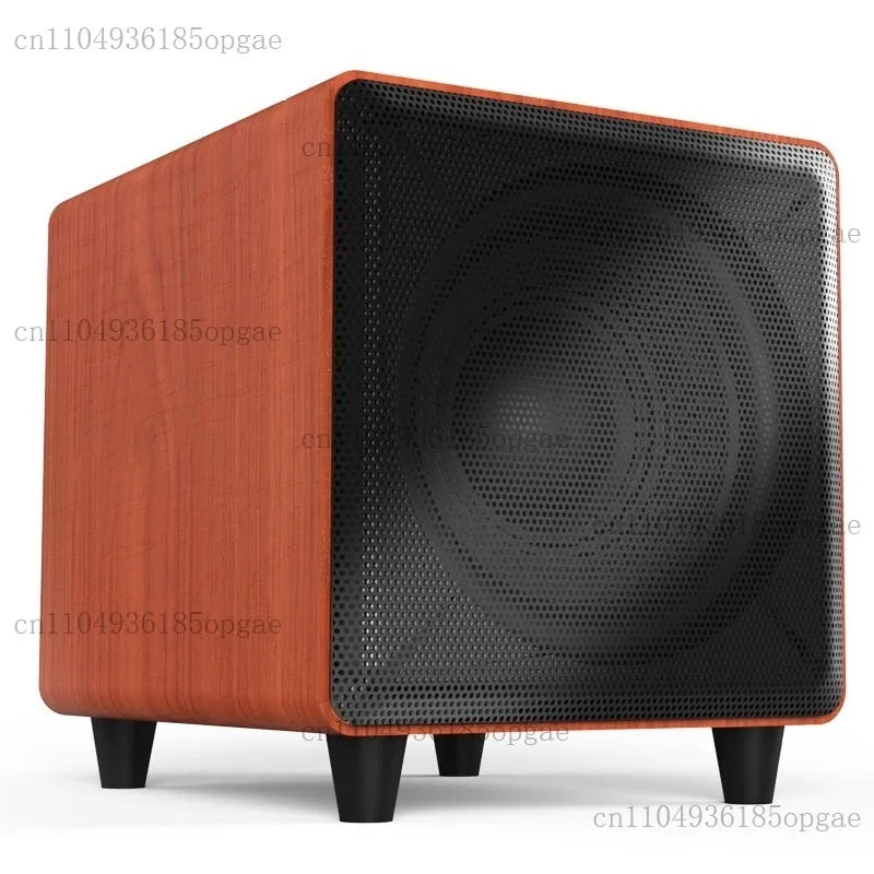Subwoofer Activo 10" | 300W | Madera | Home Theater | Graves Profundos | 10" 300W Wooden Active Subwoofer Home Theater Heavy Bass Speaker
