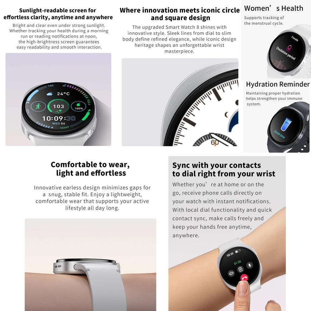 Smartwatch ChiBear 2025 | GPS | NFC | IP68 | Monitor Cardíaco | Bluetooth 5.3 | Hombre y Mujer