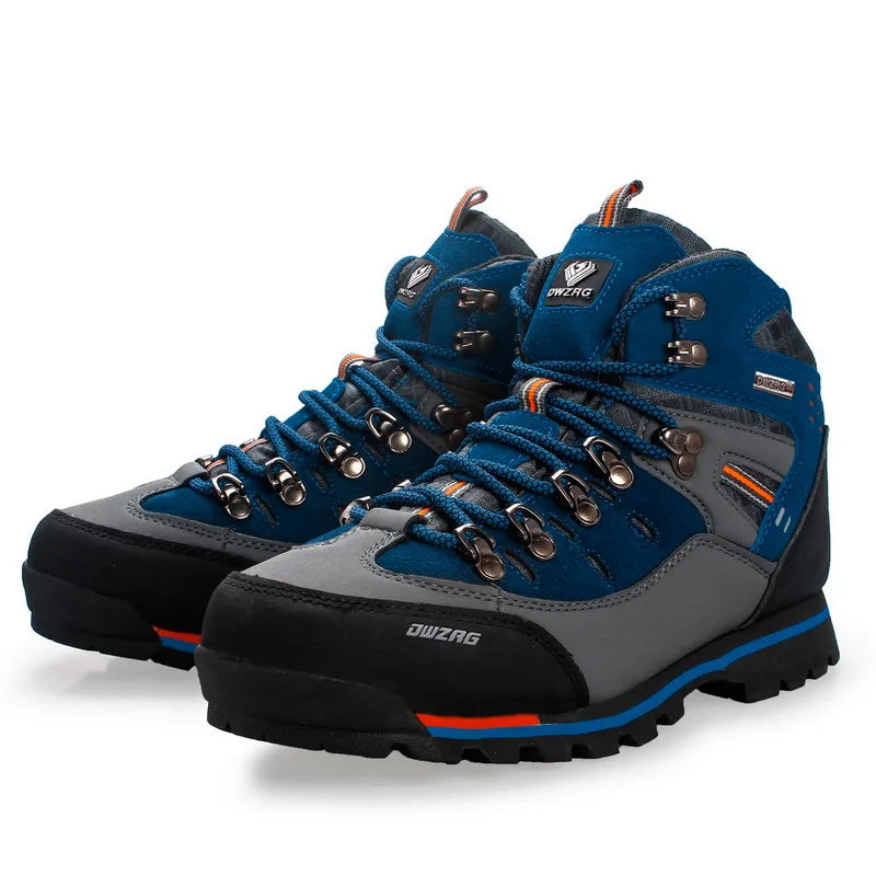 Laxsesu Men's Hiking Boots | Lace-Up & Rubber Sole | Outdoor Walking