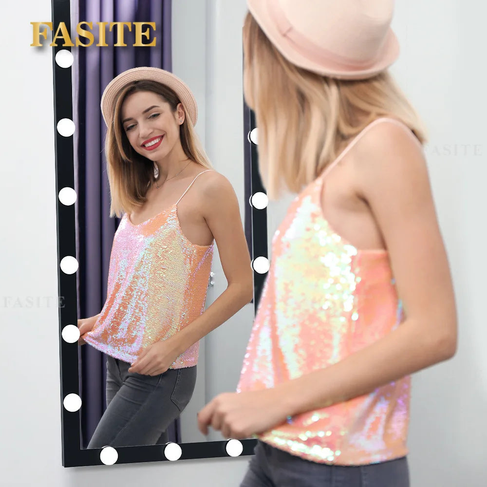 Full-Length LED Mirror | Aluminum Alloy Frame | Espejo LED de Cuerpo Completo | Marco de Aluminio