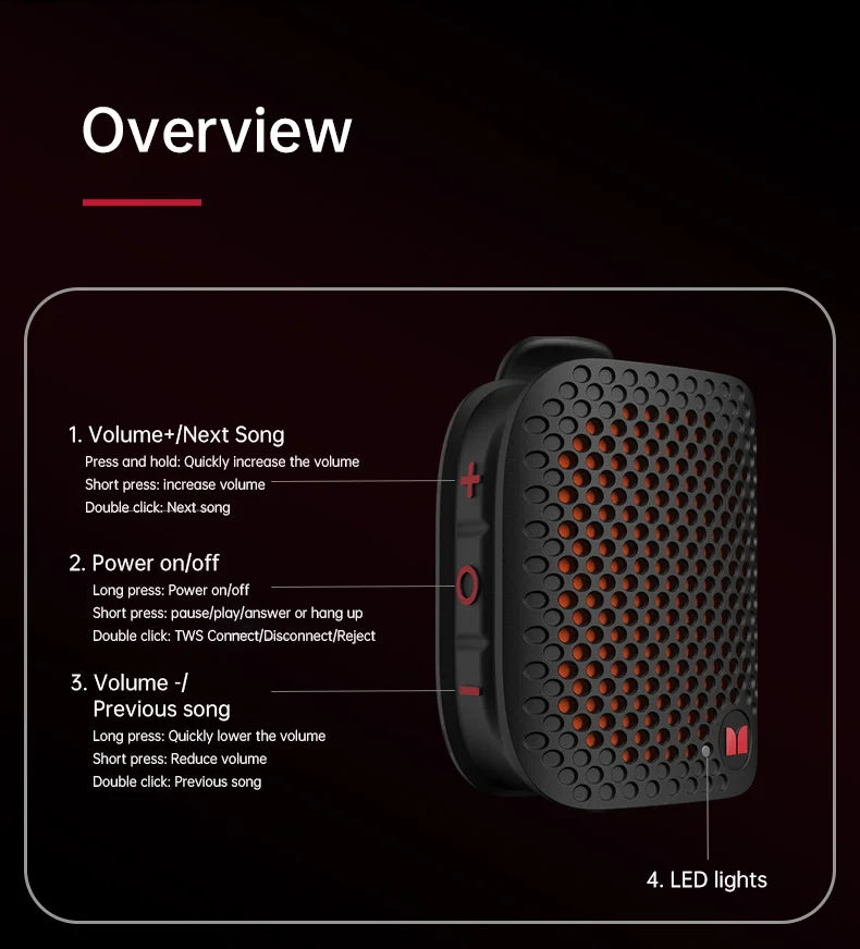 Monster M3 Clip-On Bluetooth Speaker | Portable Audio / Altavoz Bluetooth portátil Monster M3