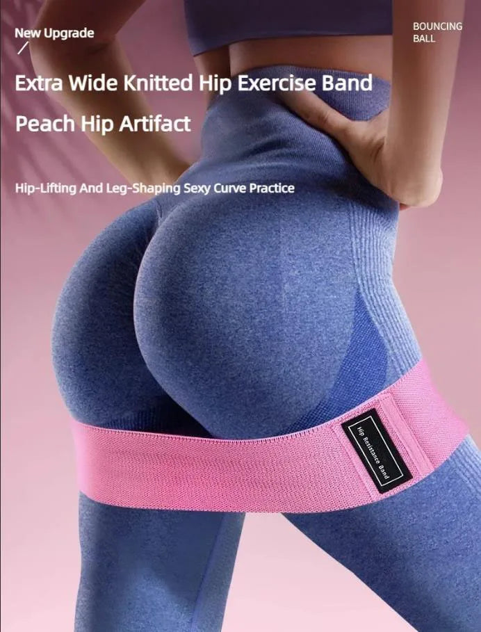 Set 3 Bandas de Resistencia Glúteos | Extra Anchas 8.3cm | 3 Niveles | Yoga Gym Fitness