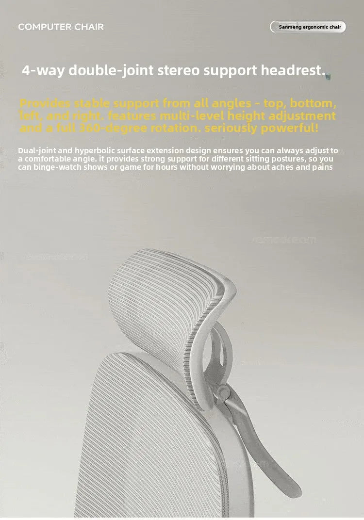 Ergonomic Mesh Office Chair | 6D Armrests | 135° Recline