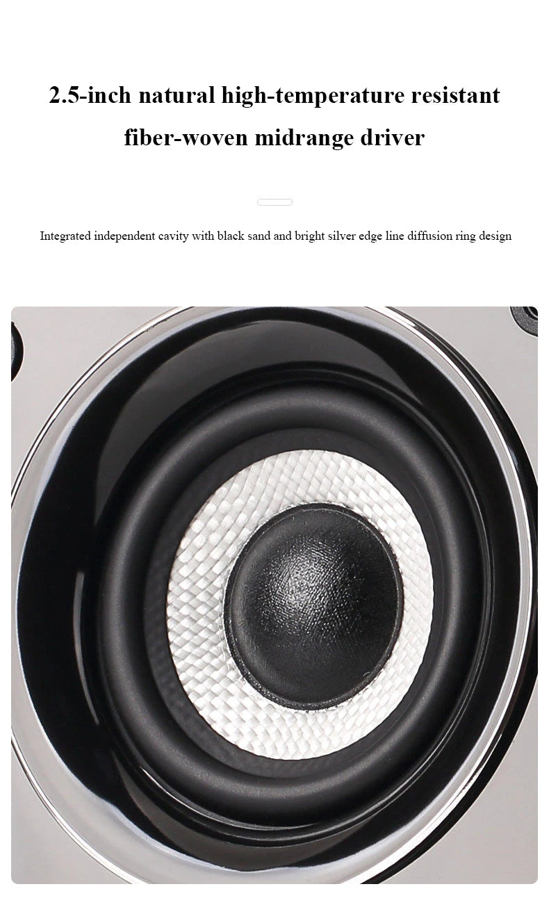 Altavoces Pasivos HiFi de Estantería 5.5" | 100W | 3 Vías | Caja de Madera | Par | 5.5" HiFi Passive Bookshelf Speakers 100W 3-Way Wooden Cabinet Pair