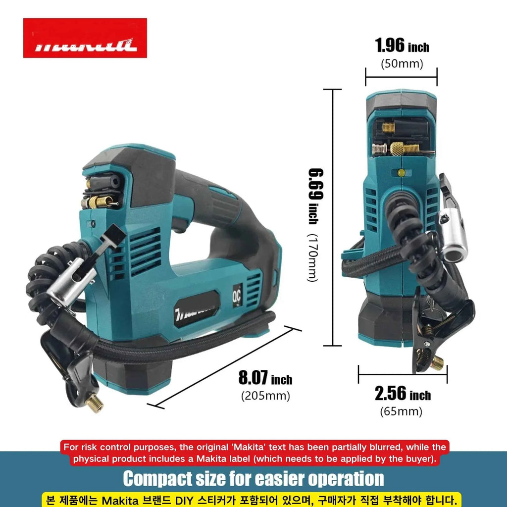 Makita DMP180-1 | 18V Brushless Cordless Inflator | USB-C