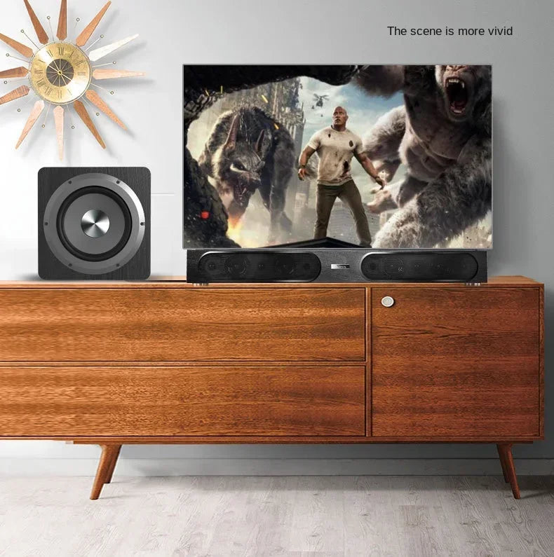 Subwoofer Activo 6.5" | 100W | 2.1 Canales | Madera | Home Theater | PC/TV | 6.5" Active Subwoofer 100W 2.1 Channel Wooden Cabinet Home Theater PC TV