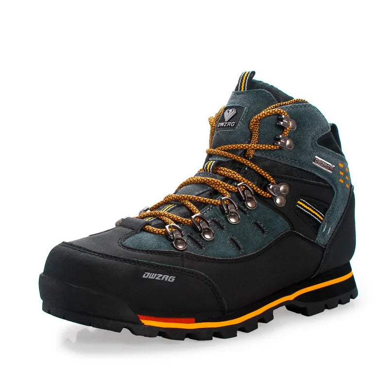 Laxsesu Men's Hiking Boots | Lace-Up & Rubber Sole | Outdoor Walking