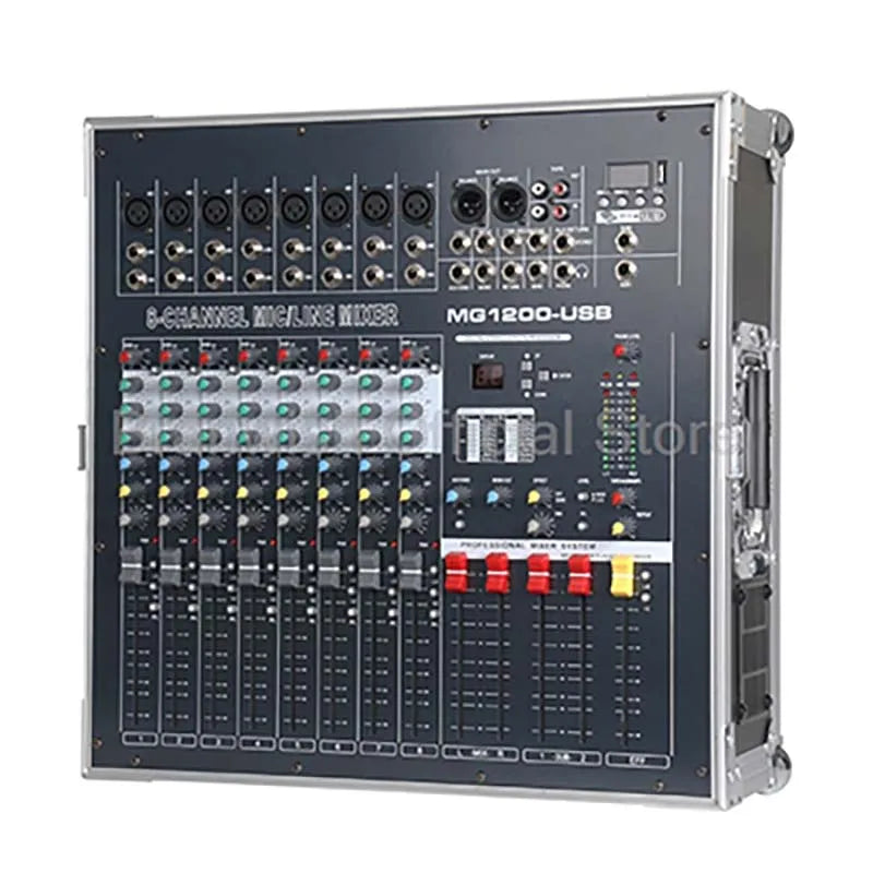 MG800–1600W Powered Audio Mixer | 8-Channel | Mezcladora Amplificada