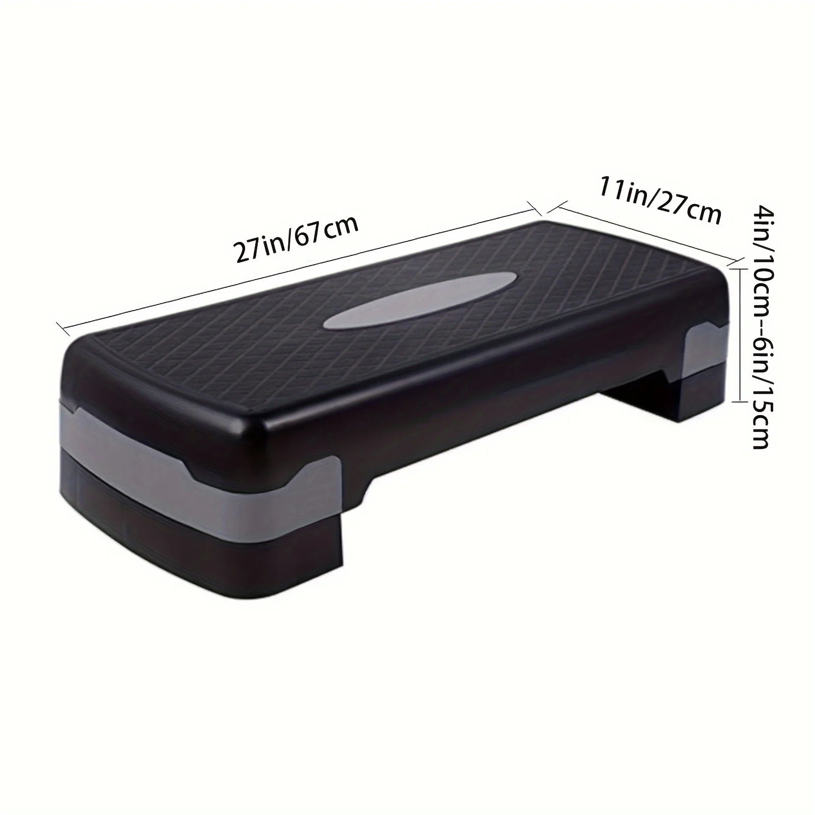 Aerobics Step Platform | 2-Level Adjustable Height | Non-Slip Fitness Stepper for Home Gym