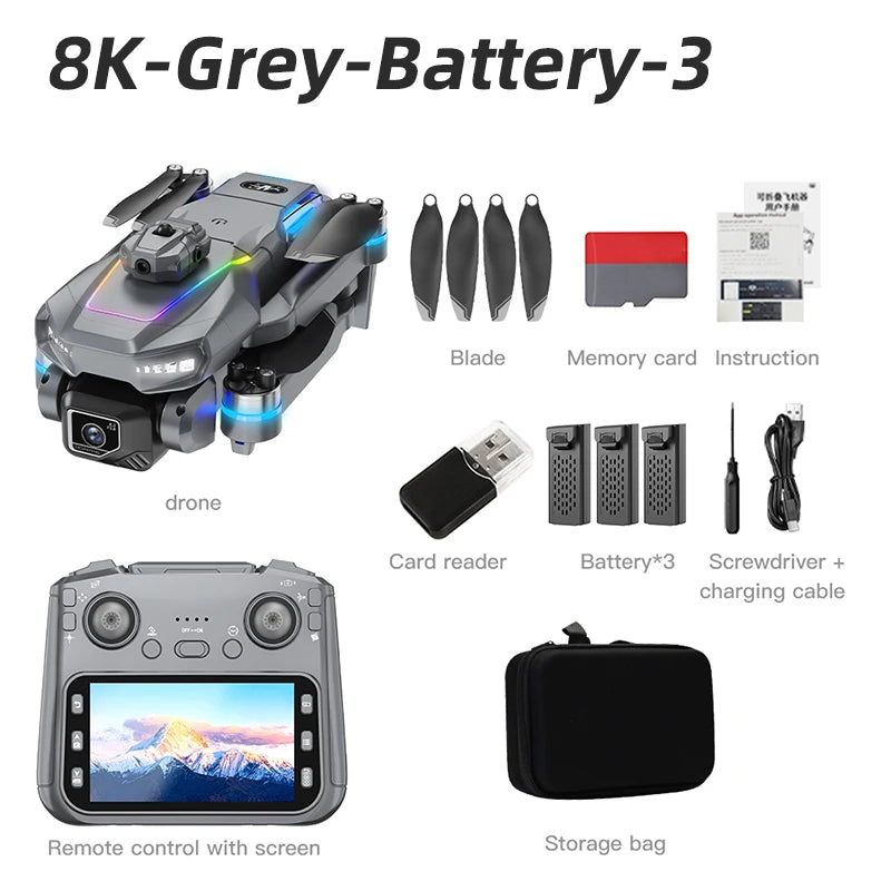 Dron Lenovo AE19 Cámara 8K HD Dual – GPS, Motor Brushless, WiFi FPV, Evasión Obstáculos, Plegable