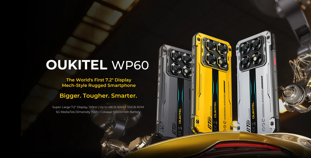 OUKITEL WP60 | Rugged Smartphone 5G 10000mAh 108MP 120Hz | Android 15 NFC