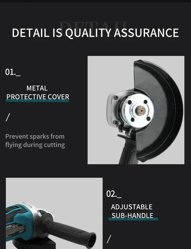 Makita DGA404 | 18V Brushless 125mm Angle Grinder | USB-C