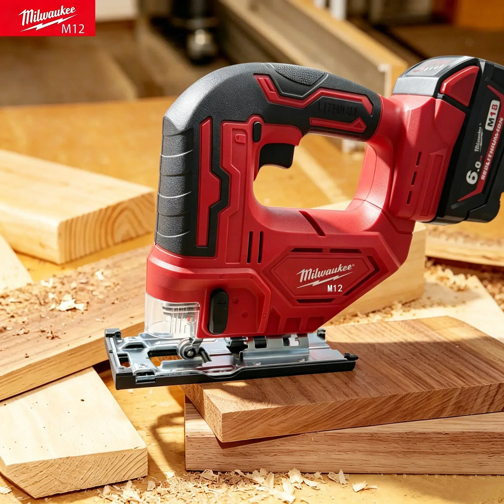 Milwaukee-Compatible Curve Saw | Brushless Orbital Jigsaw with LED