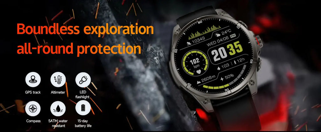 Smartwatch DAORKOW FT66 2026 | AMOLED 1.43" 466×466 | GPS | IP69 | Bluetooth 5.3 | 100+ Sport Modes | Android & iOS | Reloj Inteligente DAORKOW FT66 | AMOLED 1.43" | GPS | IP69 | Bluetooth 5.3 | 100+ Deportes