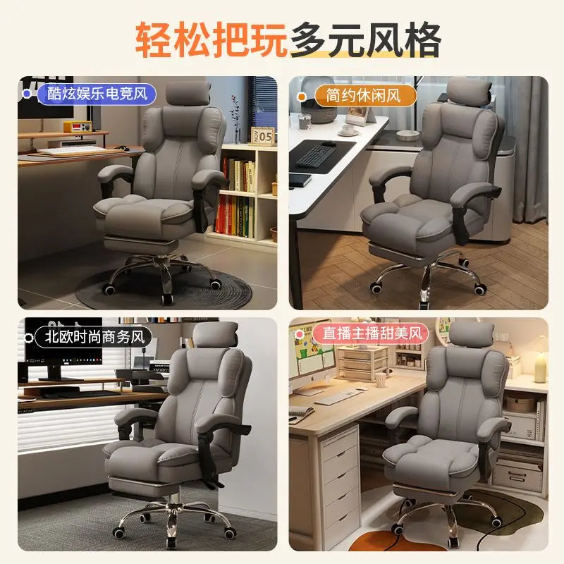 Ergonomic Gaming Chair | Reclining Footrest | Home Office