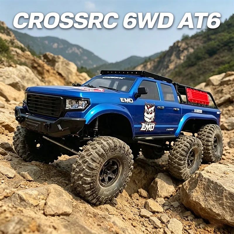 CROSSRC AT6 1:10 6WD RC Climbing Car — Off-Road Electric Model | Differential Lock, High/Low Speed RTR